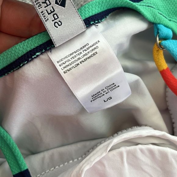 NWT!! Sperry Multicolor Striped One Piece Swimsuit - Picture 8 of 9